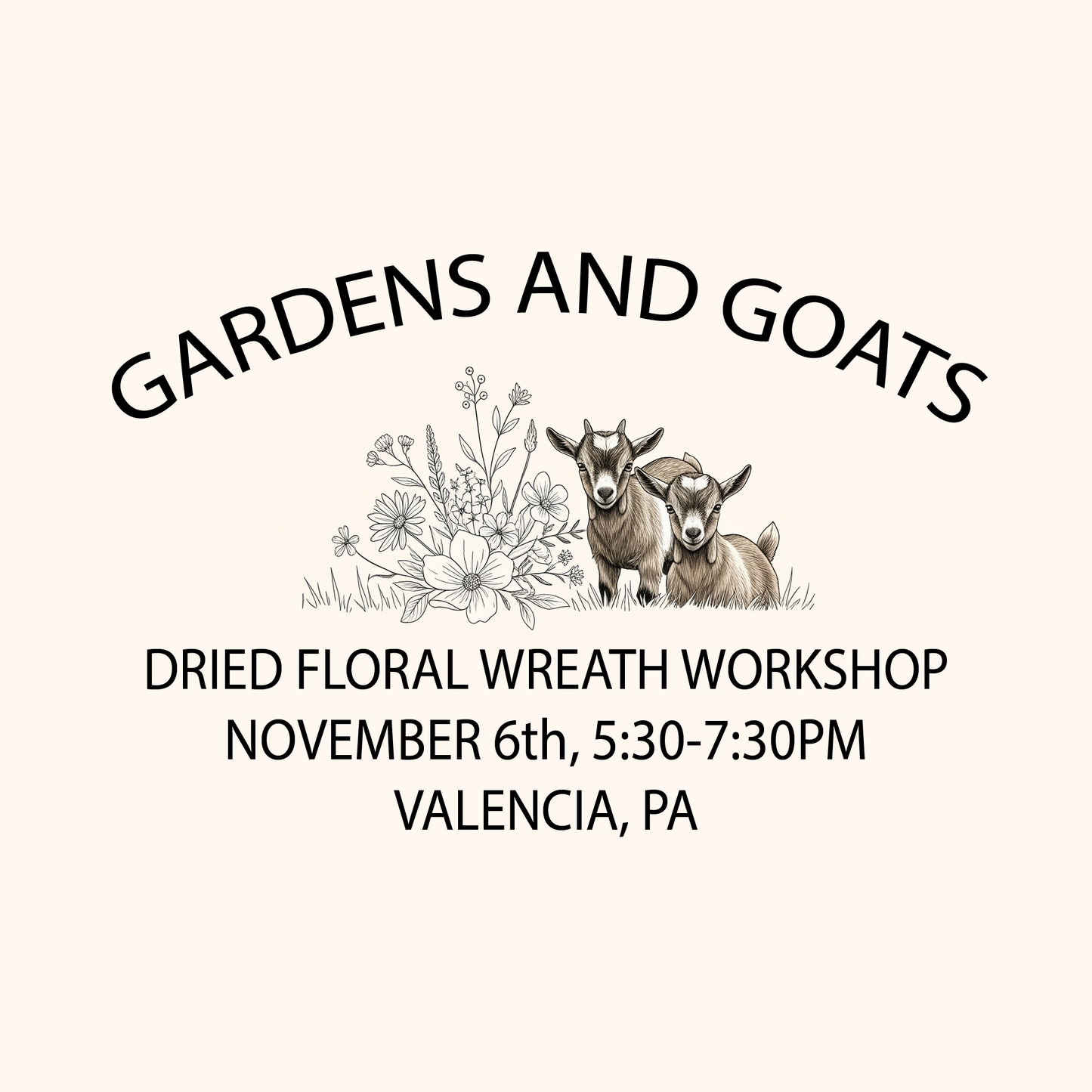 Dried Flower Wreath Workshop - Nov 6, 5:30-7:30pm